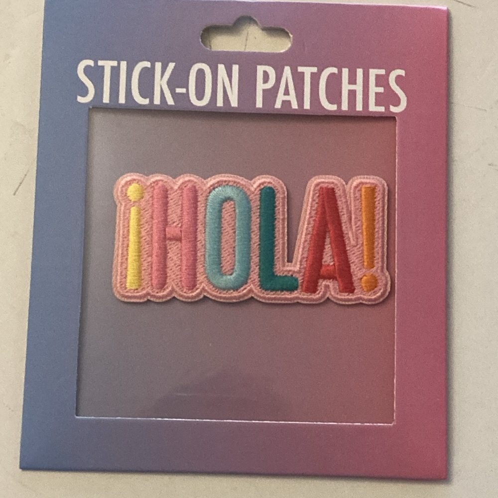 🟢3/$15 Hola Embroidered stick on patch NEW colorful decor for jean jacket, hat